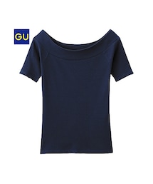 GU | （GU）オフショルダーＴ（半袖）(トップス)