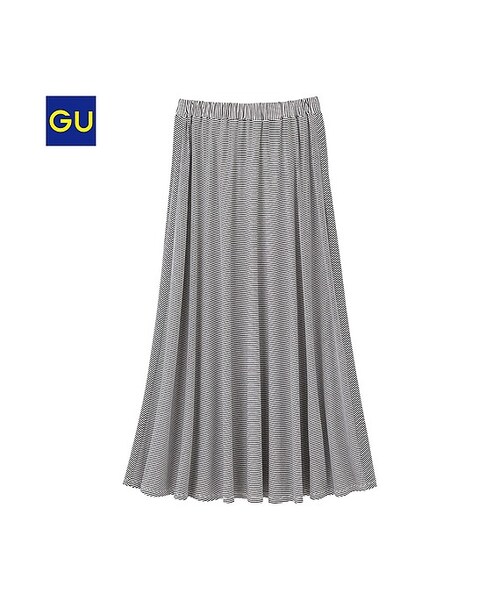 GU(ジーユー)の「(GU)マキシスカート(ボーダー)(WOMEN ⁄ スカート・レディース・NAVY/OFF WHITE・M/S/L)」の2枚目の写真