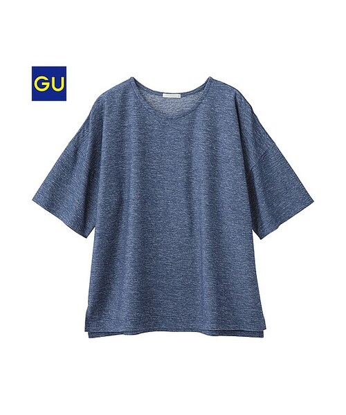 GU（ジーユー）の「（GU）ライトスウェットプルオーバー（半袖）（WOMEN ⁄ スウェット・レディース・OFF WHITE/GRAY/NAVY・L/XL/M/S）」の3枚目の写真