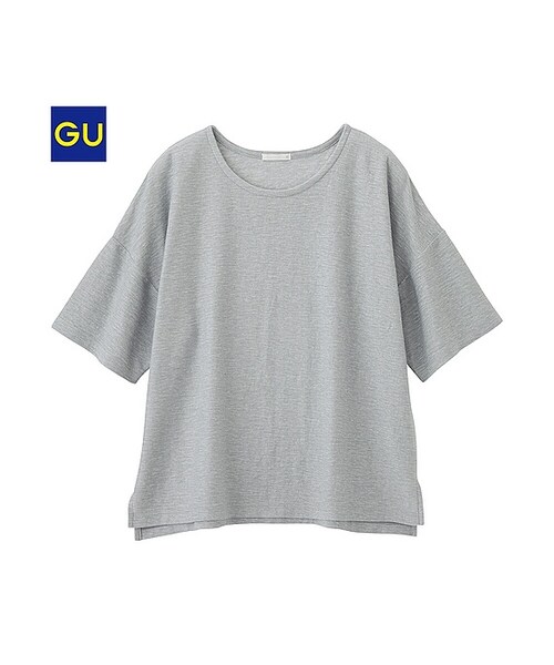GU（ジーユー）の「（GU）ライトスウェットプルオーバー（半袖）（WOMEN ⁄ スウェット・レディース・OFF WHITE/GRAY/NAVY・L/XL/M/S）」の2枚目の写真