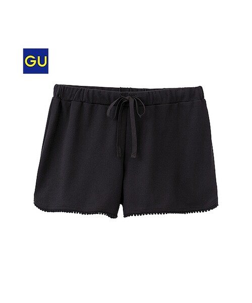 GU（ジーユー）の「（GU）ポンポンレースショートパンツ（WOMEN ⁄ ルームウェア・ルームシューズ・レディース・GRAY/BLACK/LIGHT PURPLE・M/XL/L/S）」の2枚目の写真