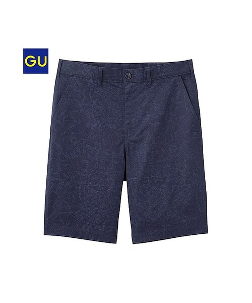 GU（ジーユー）の「（GU）プリントチノショーツ（マップ）（MEN ⁄ ショートパンツ・ハーフパンツ・メンズ・OFF WHITE/NAVY/BLACK・S/M/L/XL）」の3枚目の写真