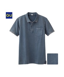 GU | ウォッシュドポロシャツ（半袖）(トップス)