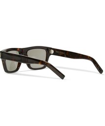 SAINT LAURENT トータス サングラス SAINT LAURENT EYEWEAR Square-frame tortoiseshell acetate