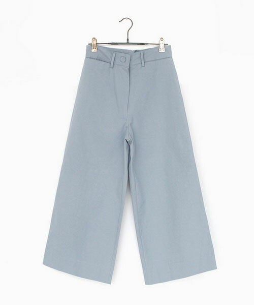 DHOLIC（ディーホリック）の「ハイウエストワイドクロップドパンツ（その他パンツ・レディース・ライトイエロー/アプリコット/ディープスカイブルー・S/M）」の2枚目の写真