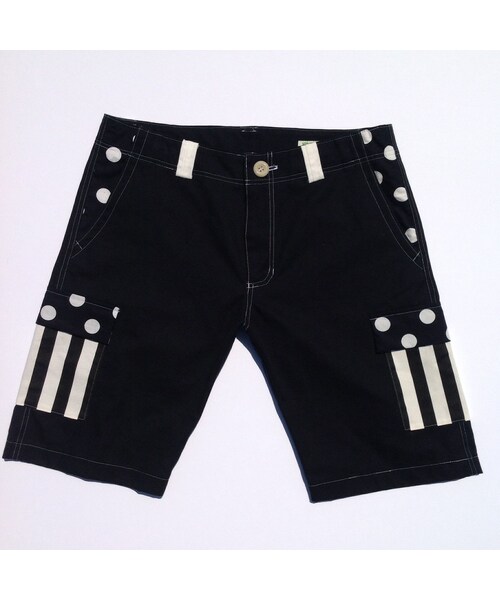 NIRAME.CO(ニラメッコ)の「ゆりカーゴぱんつ (ブラック×ドット)(カーゴパンツ・メンズ・その他)」の1枚目の写真