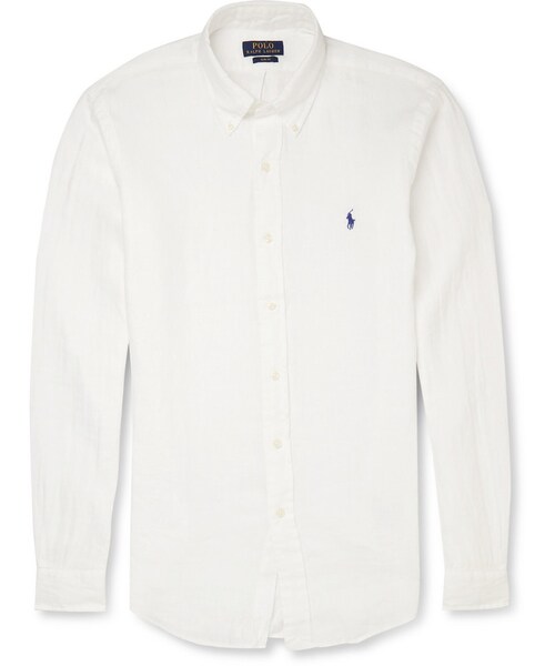 ralph lauren slim fit linen shirt