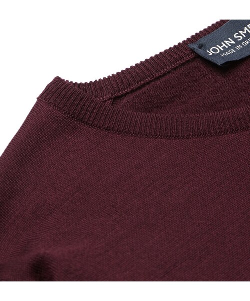 JOHN SMEDLEY（ジョンスメドレー）の「John Smedley Cleves Merino Wool Sweater（ニット/セーター・メンズ・Burgundy・XL/L/M/S/XXL）」の4枚目の写真