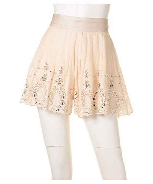 LILY BROWN（リリーブラウン）の「[L.B CANDY STOCK]ビジューレースショートパンツ（ショートパンツ・レディース・OWHT/PNK・0/1）」の3枚目の写真