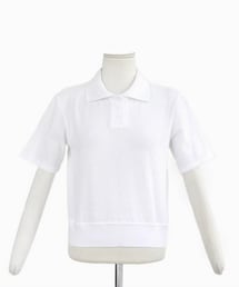 DHOLIC | ナチュラルカラークロップド丈ポロシャツ(ポロシャツ)