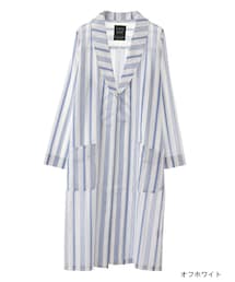 w closet | ストライプガウンコート(ジャケット/アウター)