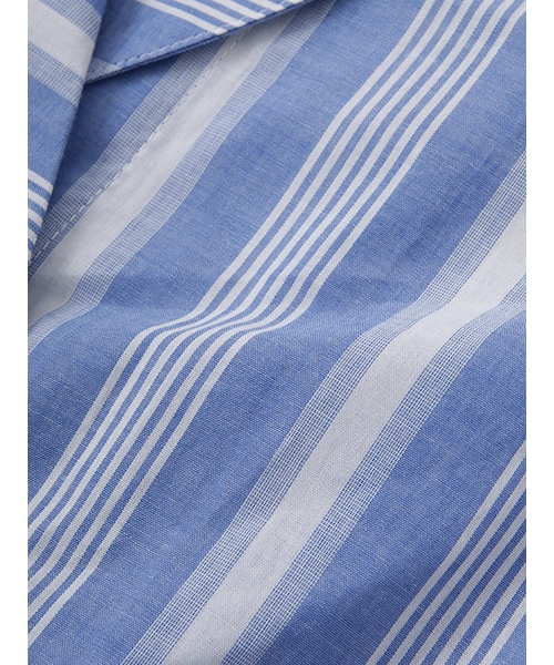 w closet（ダブルクローゼット）の「ストライプガウンコート（ジャケット/アウター・レディース・オフホワイト/ブルー・FREE）」の8枚目の写真