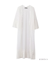 w closet | チュール刺繍レースガウン(ジャケット/アウター)