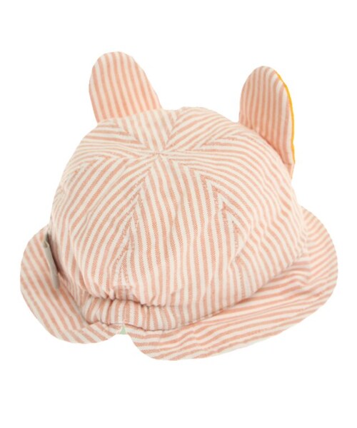 apres les cours（アプレレクール）の「【apres】◎little rabbit ベビーハット(UVカット)（帽子・キッズ・グレー/サーモンピンク・46/48）」の4枚目の写真