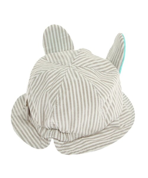 apres les cours（アプレレクール）の「【apres】◎little rabbit ベビーハット(UVカット)（帽子・キッズ・グレー/サーモンピンク・46/48）」の3枚目の写真