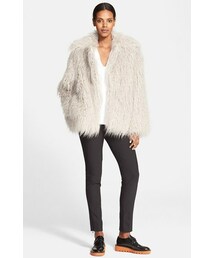 STELLA McCARTNEY 黒ファーコート　36 Stella McCartney ダブルコート | ブラック | FARFETCH JP