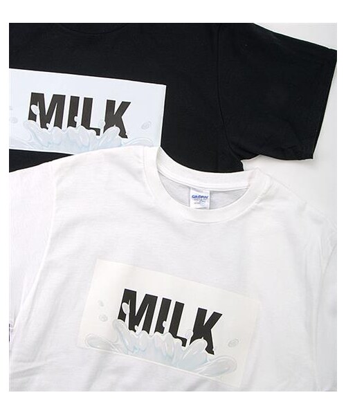 plain-me（プレインミー）の「MILK彩T（その他・メンズ・白/黑）」の2枚目の写真