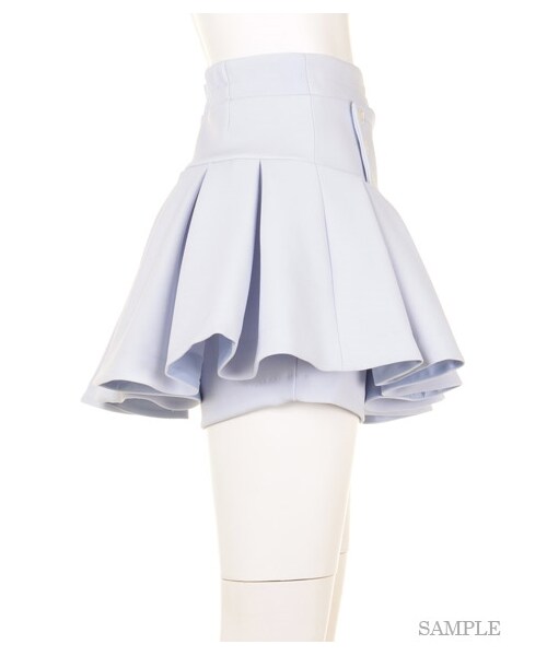 SNIDEL(スナイデル)の「ハイウエストスカートパンツ(ショートパンツ・レディース・LBLU/CHECK/NVY・0/1)」の6枚目の写真