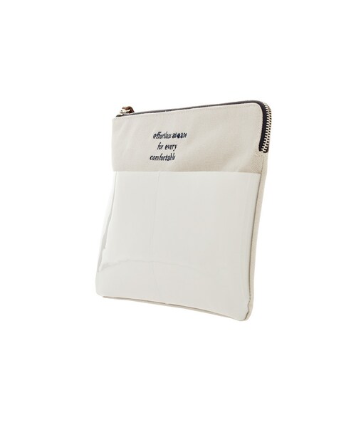 dazzlin（ダズリン）の「【goods】２素材クラッチＢＡＧ（バッグ・レディース・オフホワイト/グレー/ネイビー・F）」の5枚目の写真