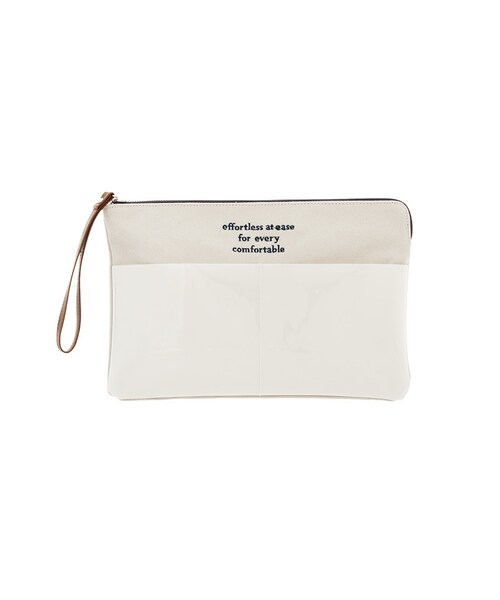 dazzlin（ダズリン）の「【goods】２素材クラッチＢＡＧ（バッグ・レディース・オフホワイト/グレー/ネイビー・F）」の4枚目の写真