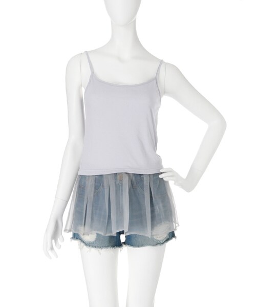 dazzlin（ダズリン）の「【green】ゆるレイヤードＴシャツ（トップス・レディース・イエロー/ブルー/ネイビー・F(Tシャツ)/F(キャミソール)）」の10枚目の写真