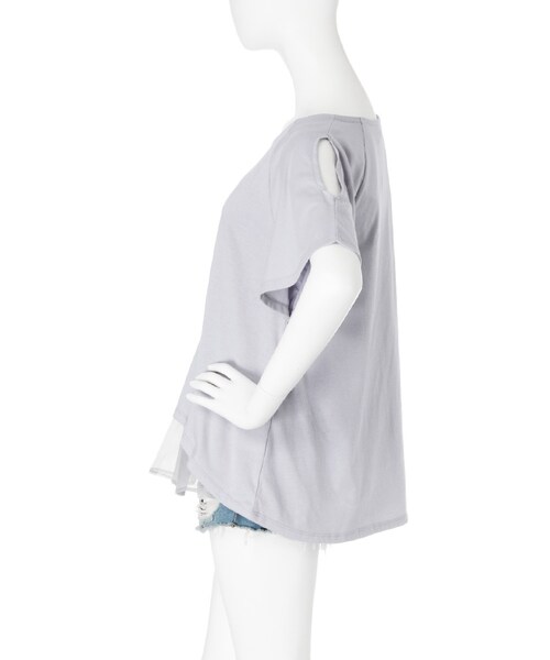 dazzlin（ダズリン）の「【green】ゆるレイヤードＴシャツ（トップス・レディース・イエロー/ブルー/ネイビー・F(Tシャツ)/F(キャミソール)）」の5枚目の写真