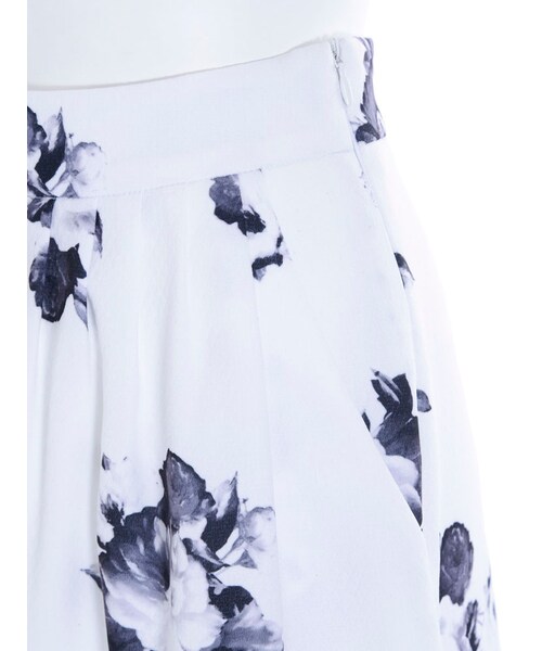 EMODA（エモダ）の「WIDE FLOWERガウチョ（パンツ・レディース・ホワイト/ブラック/ライトミックス/ダークミックス）」の14枚目の写真