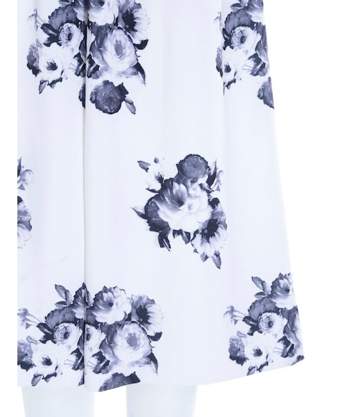 EMODA（エモダ）の「WIDE FLOWERガウチョ（パンツ・レディース・ホワイト/ブラック/ライトミックス/ダークミックス）」の13枚目の写真