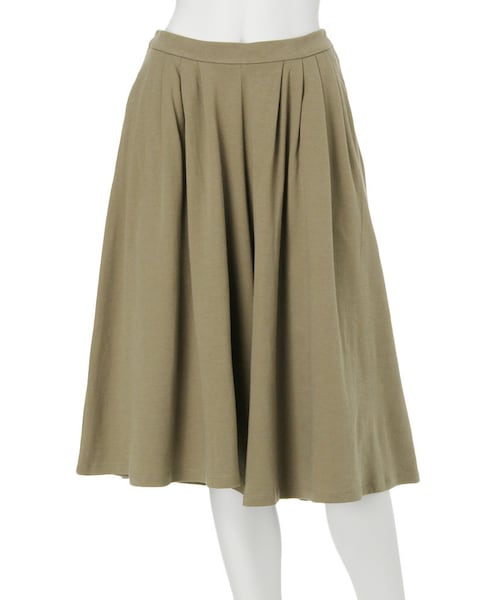 MERCURYDUO（マーキュリーデュオ）の「【LUX】 スムースフレアカットパンツ（パンツ・レディース・グレー/ブラック/カーキ・F）」の3枚目の写真