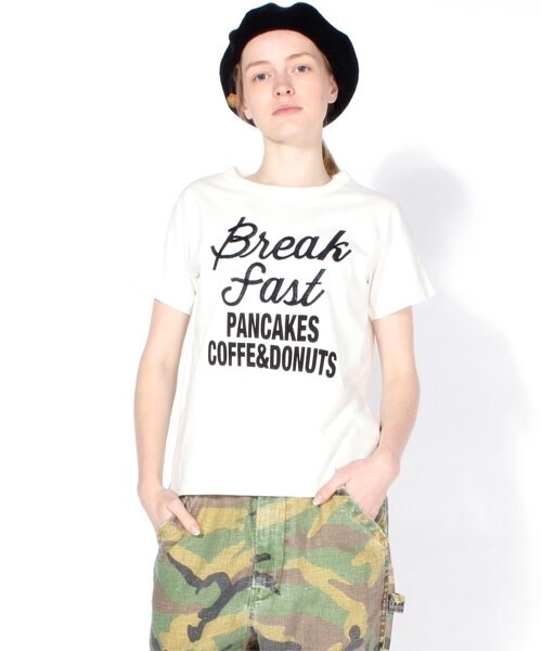 RNA-N（アールエヌエーエヌ）の「ブレックファスト ベーシックTシャツ（トップス・レディース・ホワイト/グレー/キナリ・M）」の10枚目の写真