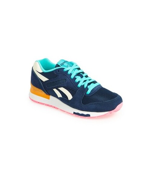 Reebok(リーボック)の「Reebok 'GL 6000' Sneaker (Women)(スニーカー・レディース・Navy/ Timeless Teal/Purple/ Ultima Purple・8 M/6 M/9 M/11 M/10 M/7.5 M/9.5 M/7 M/5.5 M/5 M/6.5 M/8.5 M)」の2枚目の写真