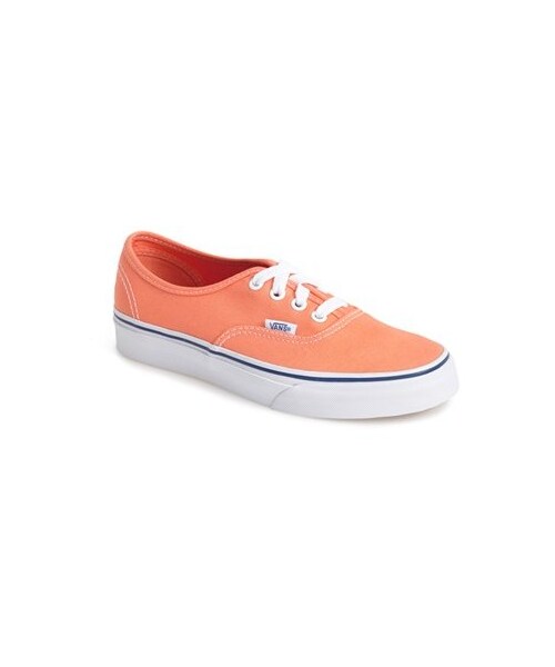 VANS（バンズ）の「Vans 'Authentic' Canvas Sneaker (Women)（スニーカー・レディース・Cantaloupe/ White・8 M/6 M/6.5 M/7 M/7.5 M/5 M/9 M/9.5 M/10 M）」の4枚目の写真