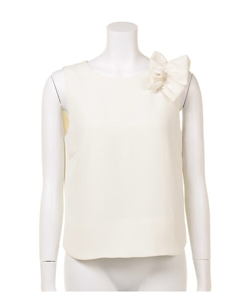 FRAY I.D(フレイアイディー)の「フリルブラウス(ブラウス・レディース・WHT/BLK/WHTxBLK・0/1)」の1枚目の写真