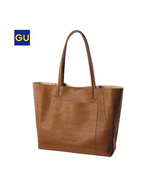 GU（ジーユー）の「（GU）レザータッチトートバッグＤ（MEN ⁄ バッグ・メンズ・DARK BROWN/BROWN/BLACK・-）」の3枚目の写真
