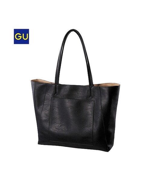 GU（ジーユー）の「（GU）レザータッチトートバッグＤ（MEN ⁄ バッグ・メンズ・DARK BROWN/BROWN/BLACK・-）」の2枚目の写真