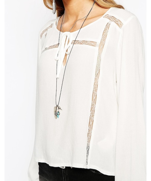 MINK PINK(ミンクピンク)の「Minkpink Final Wish Blouse(Tシャツ/カットソー・レディース・offwhite・S/M/XS/L)」の4枚目の写真