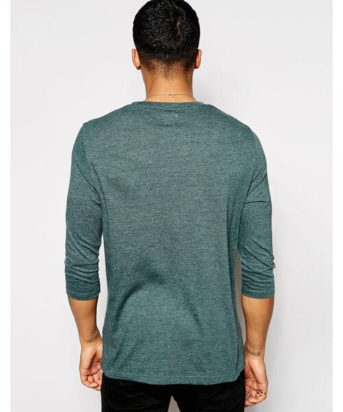 asos(エイソス)の「ASOS BRAND ASOS 3/4 Sleeve T-shirt With Crew Neck(Tシャツ/カットソー・メンズ・green・L-Chest 40-42"/XXS-Chest 32-34"/XXXS-US Chest 30-32in (76-81cm)/M-Chest 38-40"/S-Chest 36-38"/XL-Chest 42-44"/XS-Chest 34-36"/XXXL-Chest 46-48in (116-121cm)/XXL-Chest 44-46")」の2枚目の写真