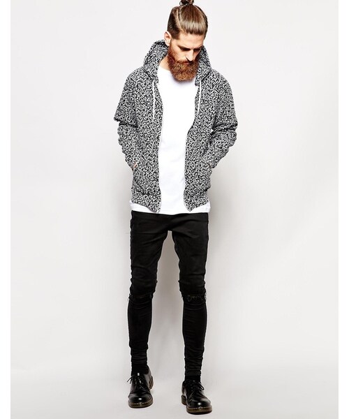 American Apparel(アメリカンアパレル)の「American Apparel All Over Printed Zip Up Hoodie(スウェット・メンズ・black・M-Chest 38-40"/S-Chest 36-38"/XL-Chest 42-44"/L-Chest 40-42"/XS-Chest 34-36")」の4枚目の写真