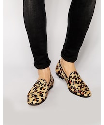asos | ASOS BRAND ASOS Loafers in Leopard Skin Effect(その他シューズ)