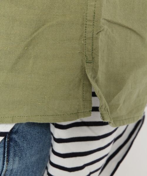 RAGEBLUE（レイジブルー）の「ノーカラーシャツカーデ5分袖（トップス・メンズ・ホワイト02/ブラック09/オリーブ72・Ｍ/Ｌ）」の13枚目の写真