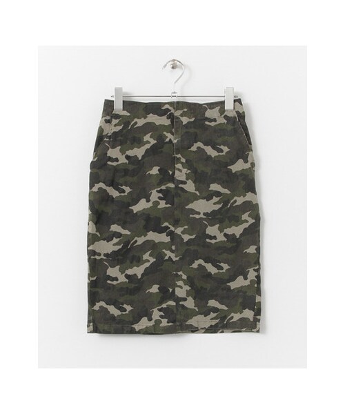 KBF(ケイビーエフ)の「ミリタリータイトスカート(スカート・レディース・CAMOUFLAGE/KHAKI/OFF・one)」の1枚目の写真