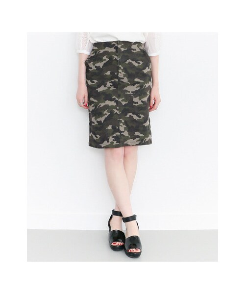 KBF(ケイビーエフ)の「ミリタリータイトスカート(スカート・レディース・CAMOUFLAGE/KHAKI/OFF・one)」の10枚目の写真
