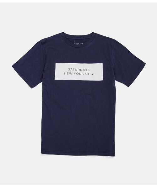 Saturdays NYC（サタデーズ ニューヨークシティ ）の「NEW YORK CITY LABEL（Ｔシャツ/カットソー・メンズ・ブラック/ホワイト/ネイビー・XS/S/M/L/XL）」の3枚目の写真