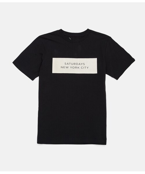 Saturdays NYC（サタデーズ ニューヨークシティ ）の「NEW YORK CITY LABEL（Ｔシャツ/カットソー・メンズ・ブラック/ホワイト/ネイビー・XS/S/M/L/XL）」の4枚目の写真