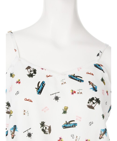 jouetie（ジュエティ）の「オールオーバーアロハオールインワン（オールインワン・サロペット・レディース・オフホワイト/アイスブルー・M）」の6枚目の写真