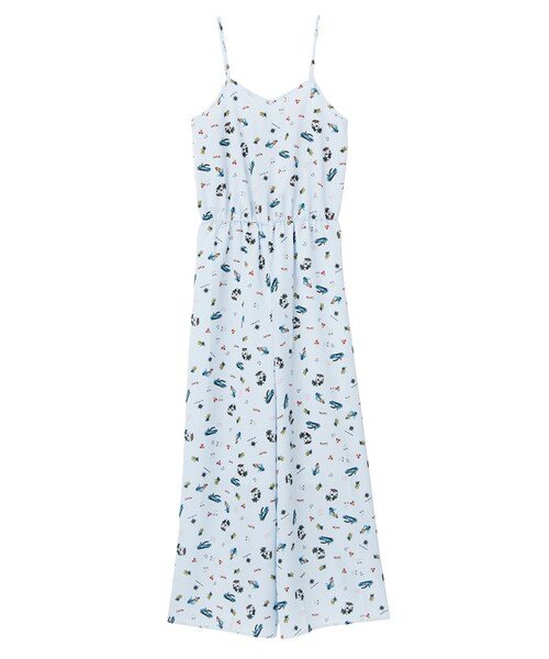 jouetie（ジュエティ）の「オールオーバーアロハオールインワン（オールインワン・サロペット・レディース・オフホワイト/アイスブルー・M）」の2枚目の写真