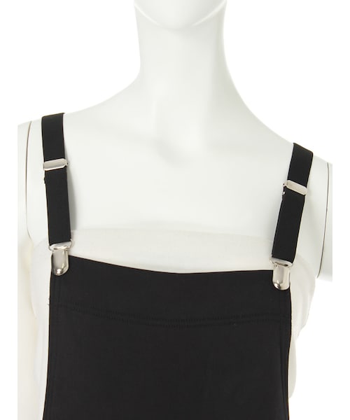 LAGUNAMOON（ラグナムーン）の「ハイウエストワイドサロペット（オールインワン・サロペット・レディース・ブラック/カーキ・S/M）」の7枚目の写真