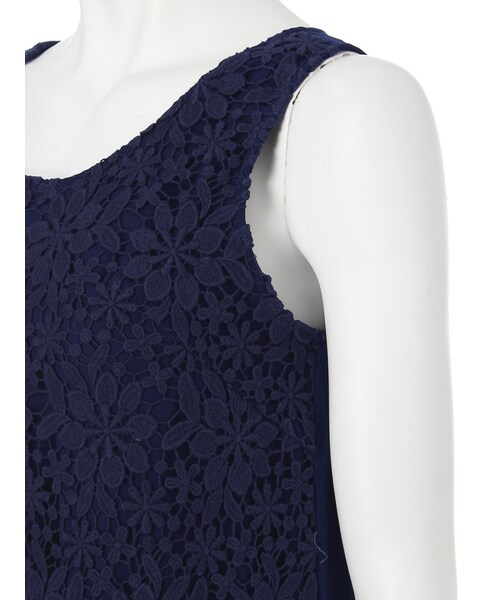 MERCURYDUO(マーキュリーデュオ)の「【DUO】 フラワーレースタンクワンピース(ワンピース/ドレス・レディース・オフホワイト/ネイビー/ラベンダー・F)」の8枚目の写真