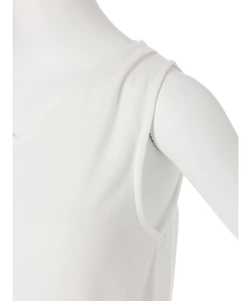 MURUA（ムルーア）の「【FEMININE】タックデザインタンク（トップス・レディース・ホワイト/グレー・F）」の9枚目の写真