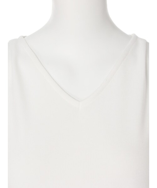 MURUA（ムルーア）の「【FEMININE】タックデザインタンク（トップス・レディース・ホワイト/グレー・F）」の8枚目の写真